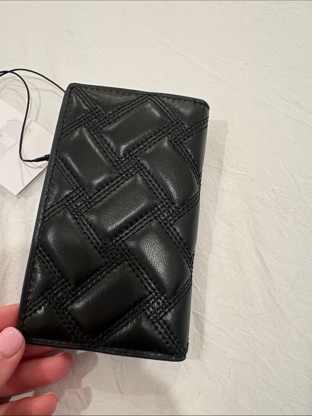 Kurt Geiger Black Quilted Leather Zip wallet - Picture 2 of 3